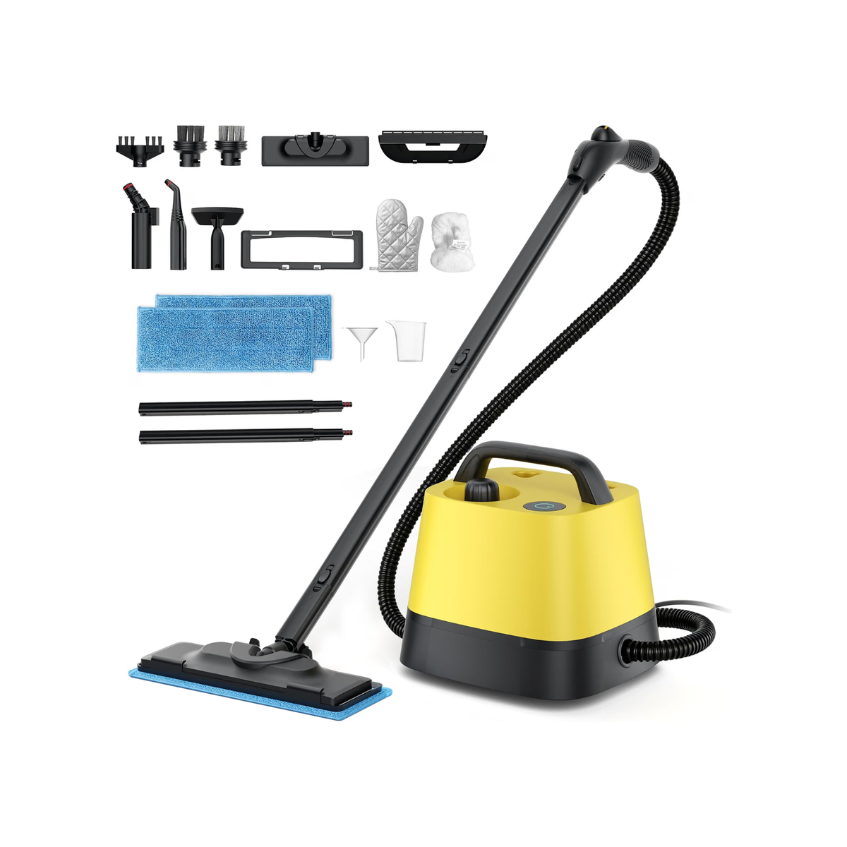 Myjka parowa do domu G3 2 w 1, mop parowy i urządzenie ręczne, 146°C, 4,5 bar, zbiornik 1,5 l, 23 akcesoria, płynna regulacja pary, ochrona przed przegrzaniem, do podłóg, auta, mebli i fug