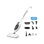 Mop parowy do podłóg drewnianych i płytek, lekki, 1200 W, zbiornik 300 ml, przewód 6,1 m, 2 nakładki, 12 akcesoriów, nagrzewanie 15–18 s