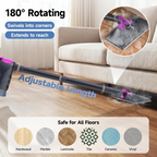 Mop parowy z odłączaną ręczną myjką parową, nagrzewanie w 10 s, para 120°C, 8 akcesoriów, zbiornik 320 ml, obrotowa głowica, do podłóg, domu i samochodu, szary