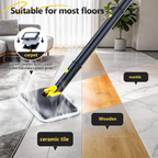 Mop parowy 10 w 1 z odłączaną ręczną myjką parową, 2 poziomy pary, nagrzewanie w 10 s, zbiornik 350 ml, do podłóg, dywanów, grilla, płytek i fug